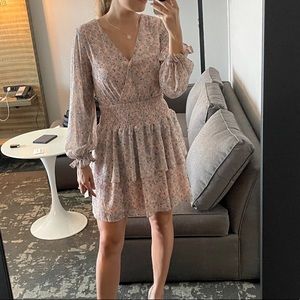 Lulus Pink Floral Semi Formal/Sundress